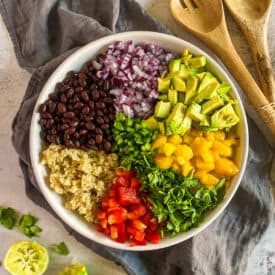 Zesty quinoa salad recipe.
