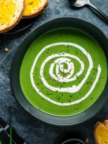 Vegan spinach soup.