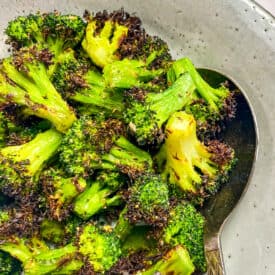 Air fryer frozen broccoli recipe.