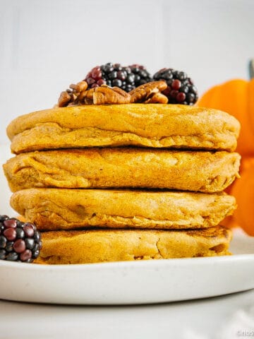 Vegan pumpkin pancake recipe.