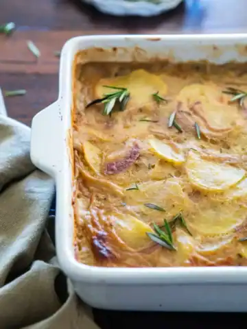 Vegan potato gratin.