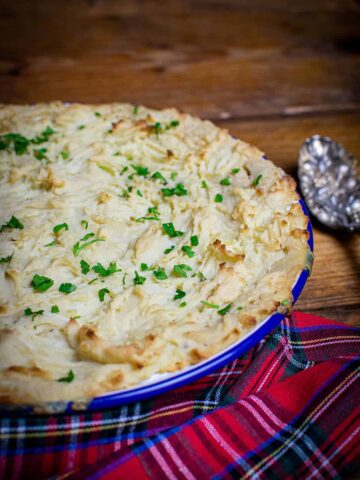 Vegan fish pie.