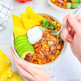 Chili sin carne recipe.