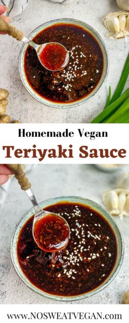 Vegan Teriyaki Sauce pin.