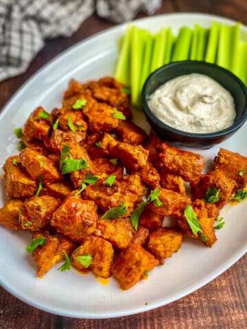 Air Fryer Buffalo Tofu.