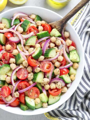 Cucumber and tomato salad.