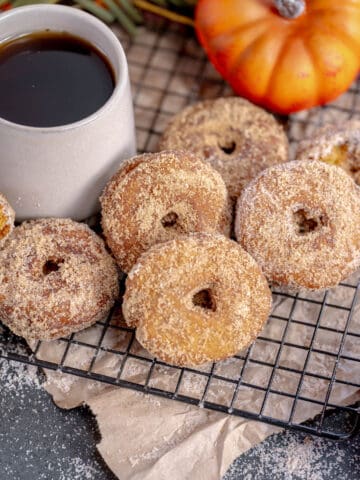 Vegan pumpkin donuts.