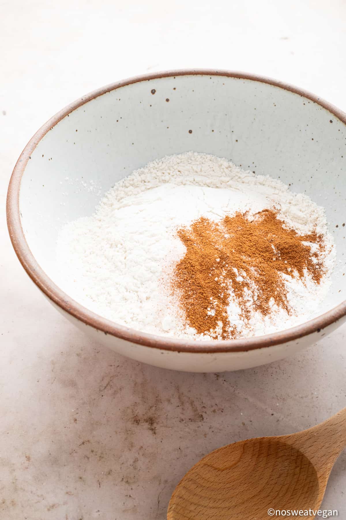 Sweet potato pancake dry ingredients.