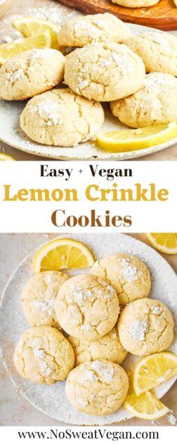 Vegan lemon cookies pin.