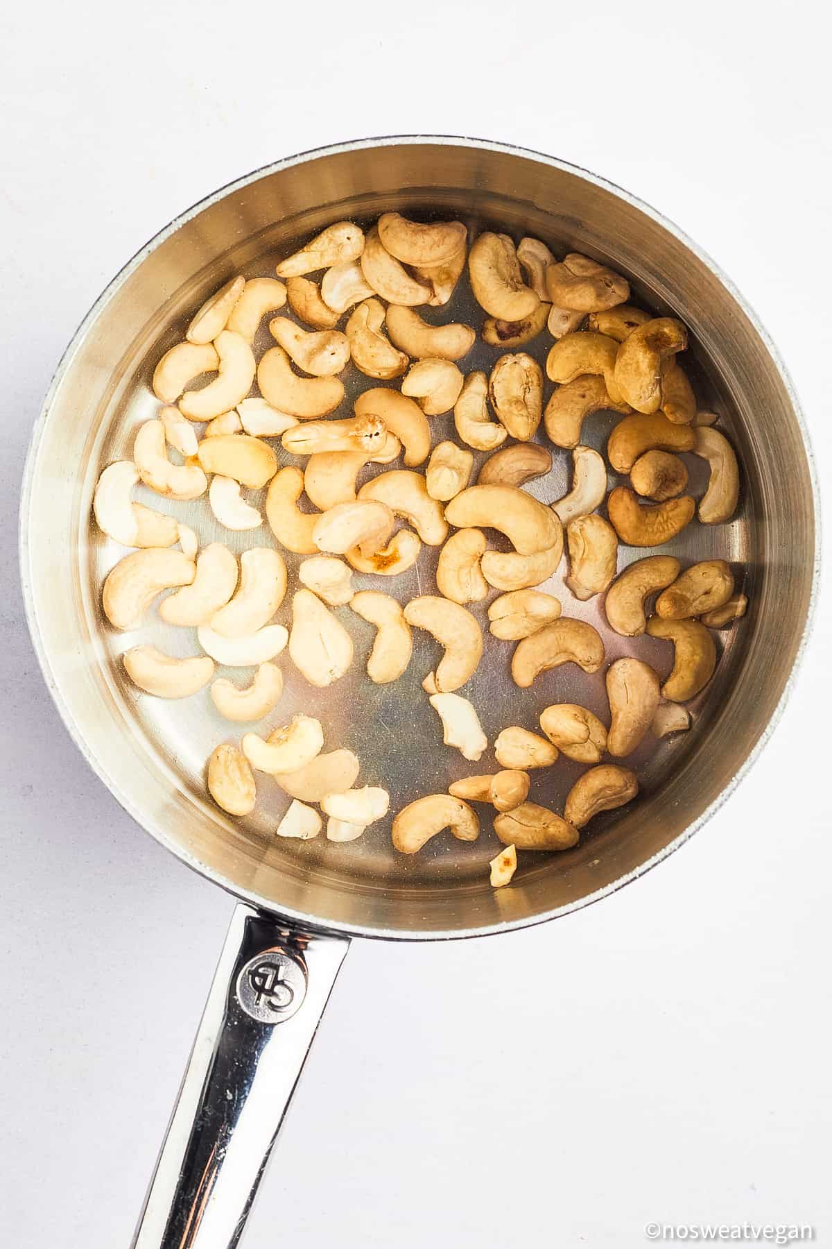 Cashews in a pot.