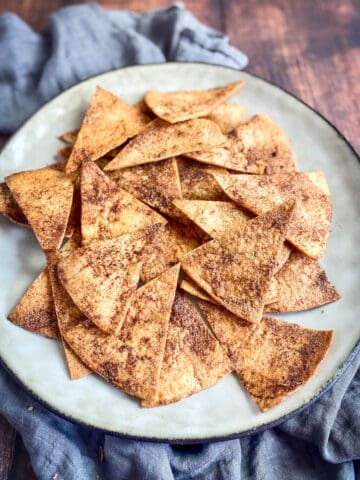 Air fryer cinnamon tortilla chips.