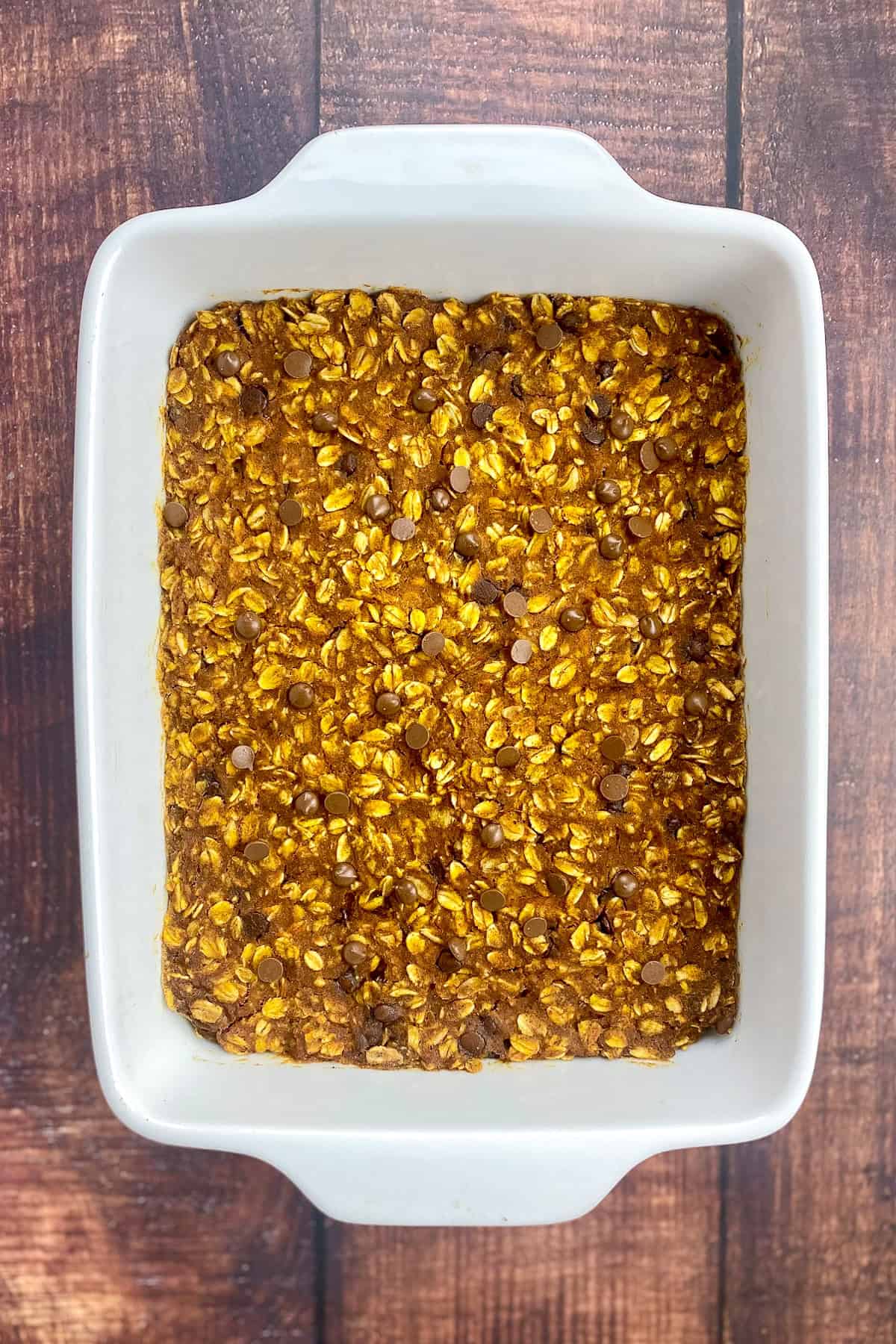 Pumpkin baked oatmeal after the bake.