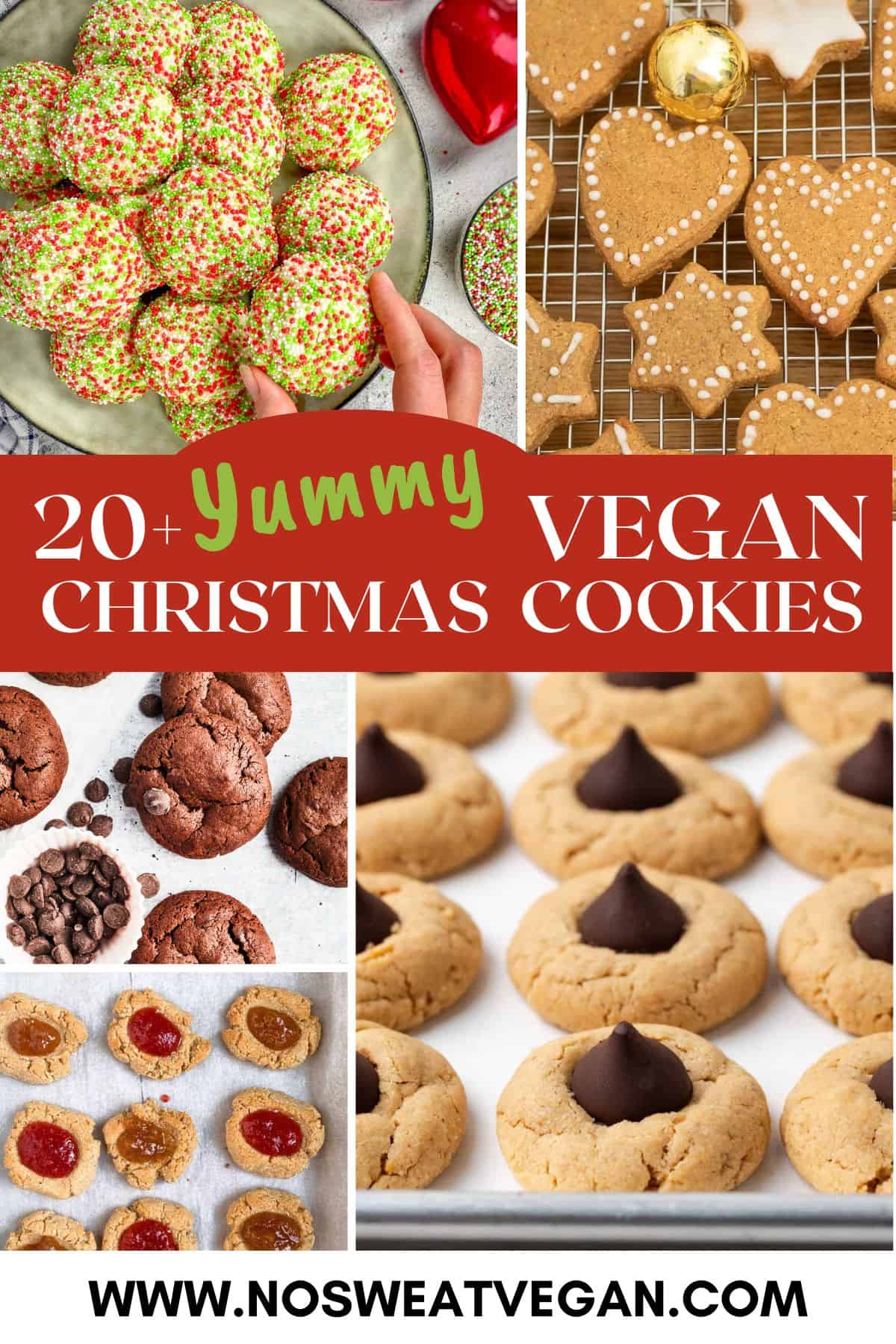 Yummy vegan Christmas Cookies pin.